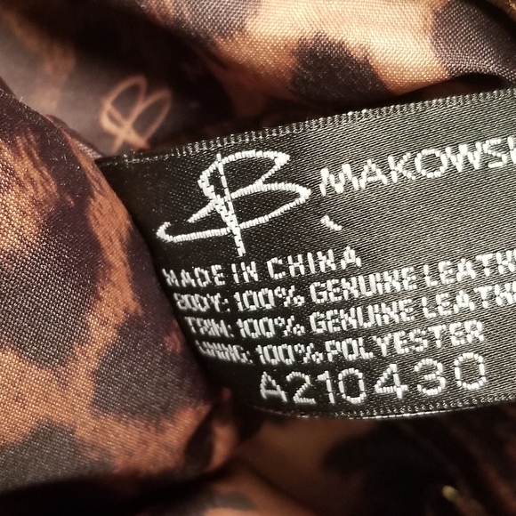 B Makowsky Snake Embossed Lthr Bag - Picture 6 of 8